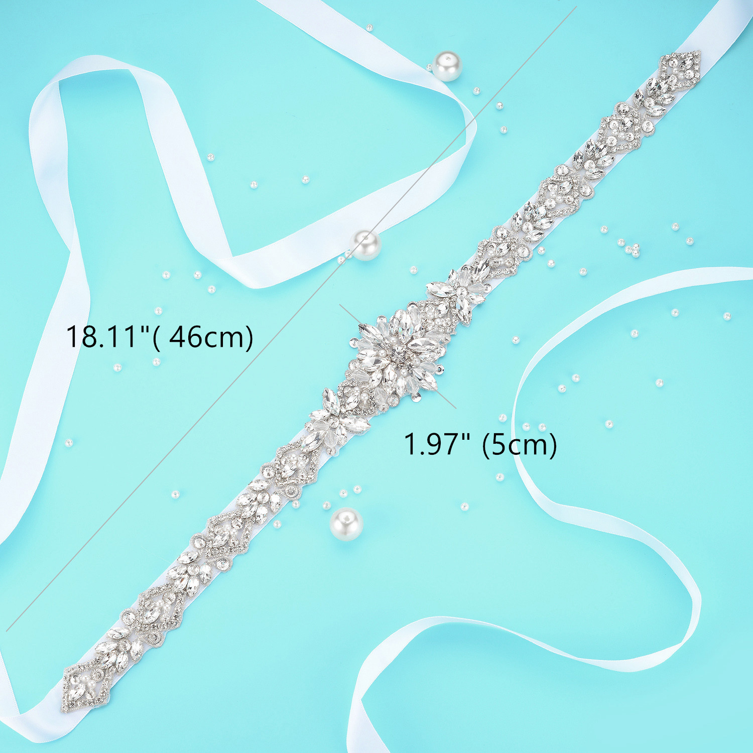 (1 peça) cinto de noiva com strass, cinto de vestido de casamento com faixa de cristal para acessórios de vestido de casamento wdd1043