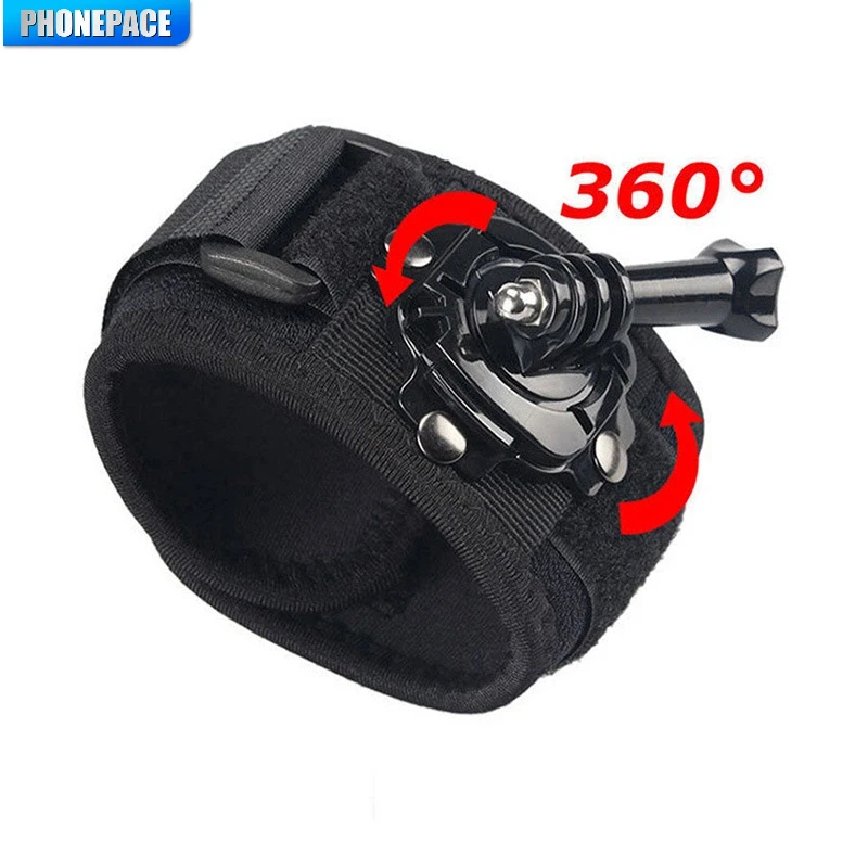 Supporto per cinturino da polso con rotazione di 360 gradi per GoPro 13 12 11 10 9 Supporto per cinturino da polso per guanto da polso per accessori DJI OSMO Action 4/5Pro