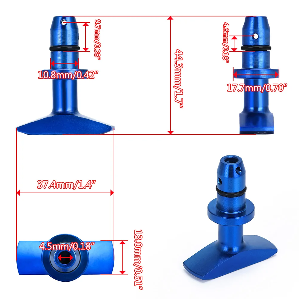 Auto Ölmessstab Pull Griff Motor Öl Pullhandle Aluminium Billet Schwarz Blau Rot Marke Neue Universal-Automobile Ersatz