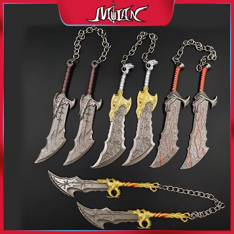 13 CM God of Wars 5  Game Peripherals Blades of Chaos Metal Craft Weapon Model Collectible Ornamnets Creative Birthday Gifts Toy