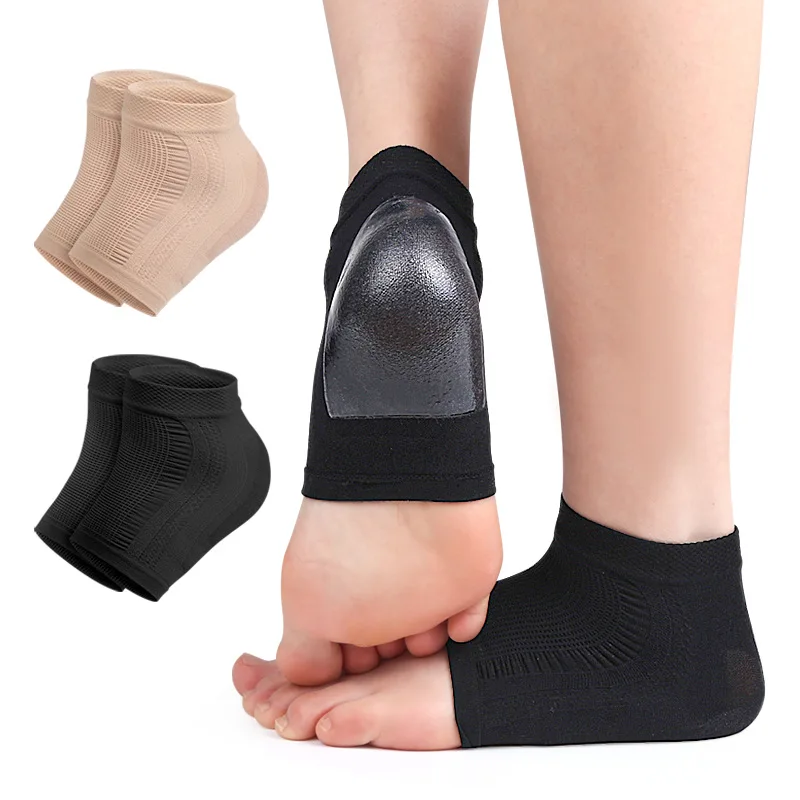 Mesh Gel Silikon Ferse Socken Fuß Abdeckung Feuchtigkeitsspendende Anti-tragen Anti-trocken Rissbildung Halbe Kurze Socken Ferse Abdeckung Pads ferse Schutz