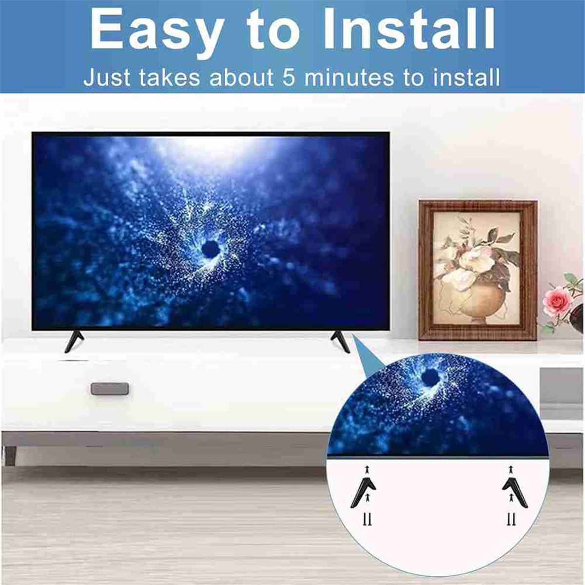 BABQ TCL TVスタンド脚用スタンド28 32 40 43 49 50 55 65インチ、TCL Roku TV脚用テレビスタンド、ネジ付き交換用テレビ脚