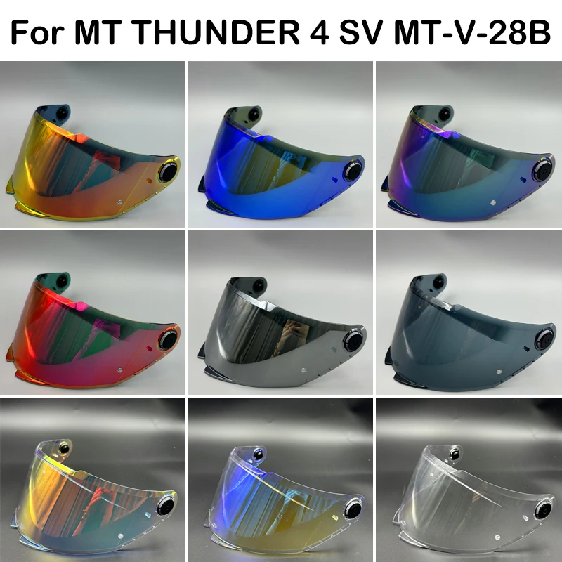 MT Helmet Visor Shield for THUNDER 4 SV Sunscreen Capacete Windshield Uv Protection Motorcycle Replace Extra Lens MT-V-28B