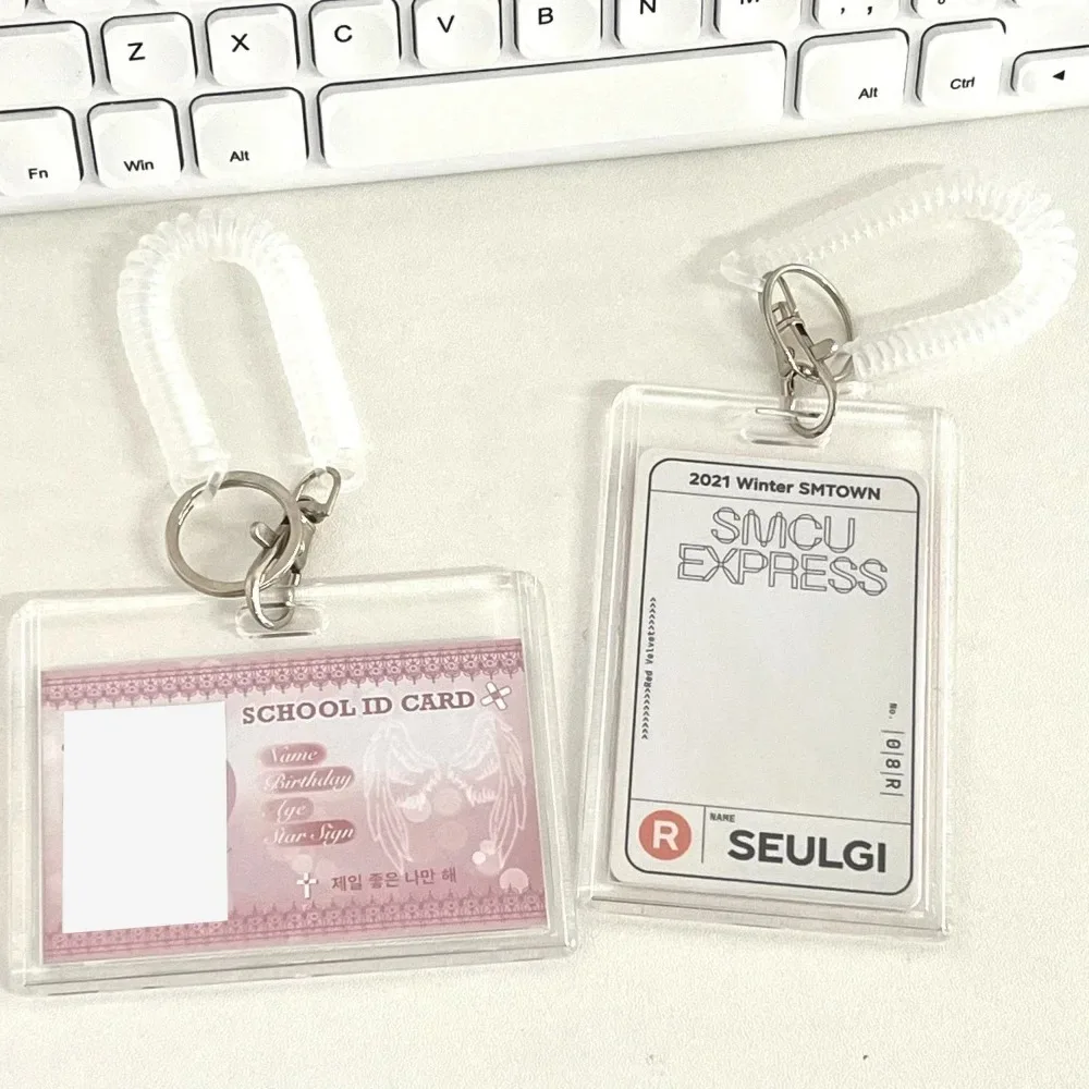 Porta carte di accesso per carte scolastiche da 1 pezzo Custodia protettiva trasparente in acrilico Porta carte d'identità per bus pasto