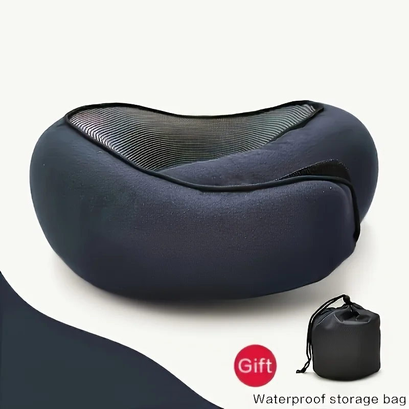 Cuscino da viaggio ergonomico a forma di U da 1 pezzo – Supporto per il collo morbido e resistente per aeroplani, treni, automobili e pisolini in ufficio – Cuscino portatile