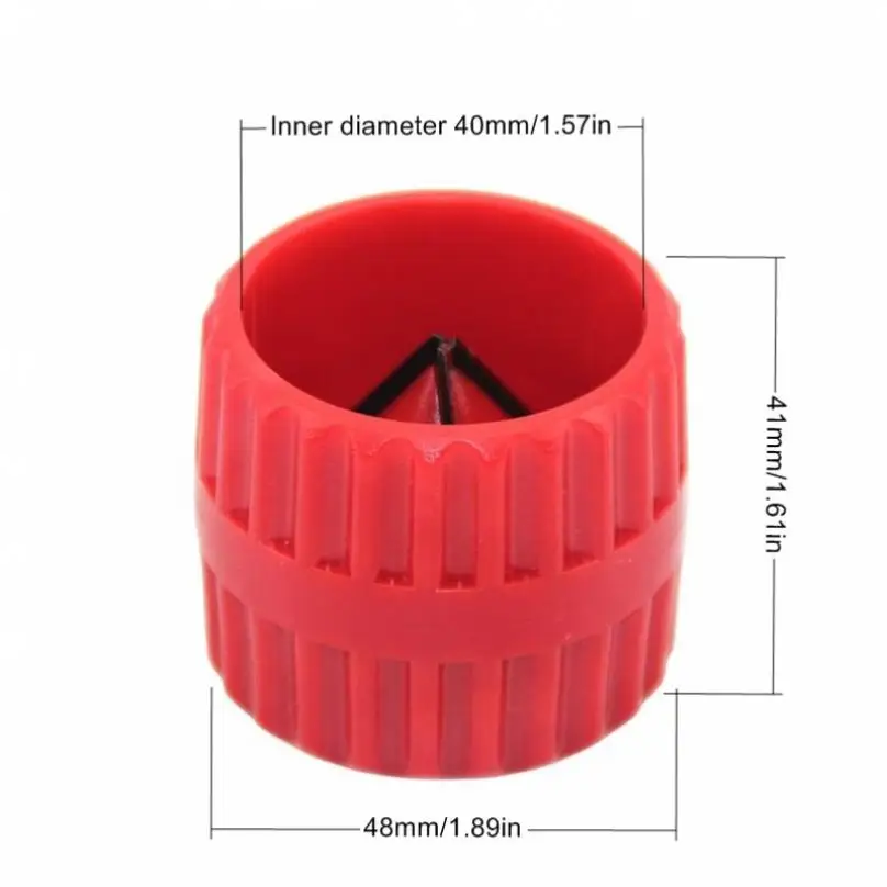 5 - 38mm Red Round Thickened Copper Tube Chamfer Hand Chamfering Deburr Tools for Tube Metal Internal / External Deburring