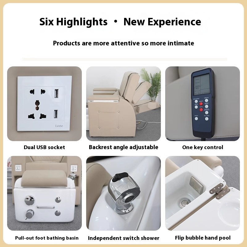 Chaise De pédicure De luxe Spa Mesa De manucure canapé Nail Tech fauteuil professionnel soins des pieds chaise De pédicure meubles De lit De cils