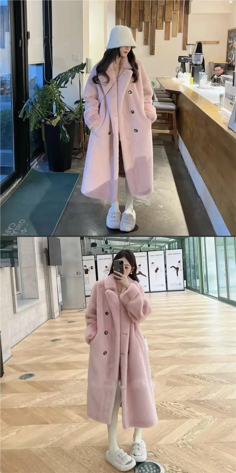 Frauen Lange Dicke Faux Pelz Maxi Jacke Colorblock Herbst Winter Mantel Warme Luxus Gürtel Pelz Parkas Bontjas Pelzigen Oberbekleidung Mäntel