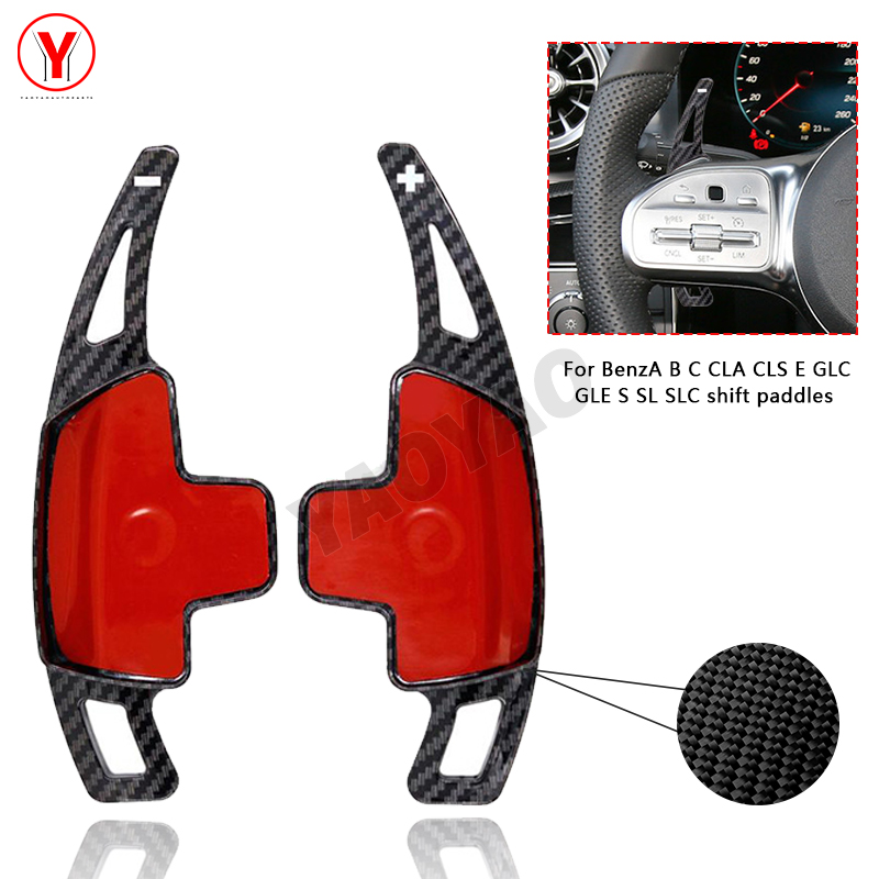 Весло переключения передач из углеродного волокна для Mercedes-Benz A Class W177 седан V177 MB A180 A180d A200 A250 2019 2020 удлинитель рулевого колеса