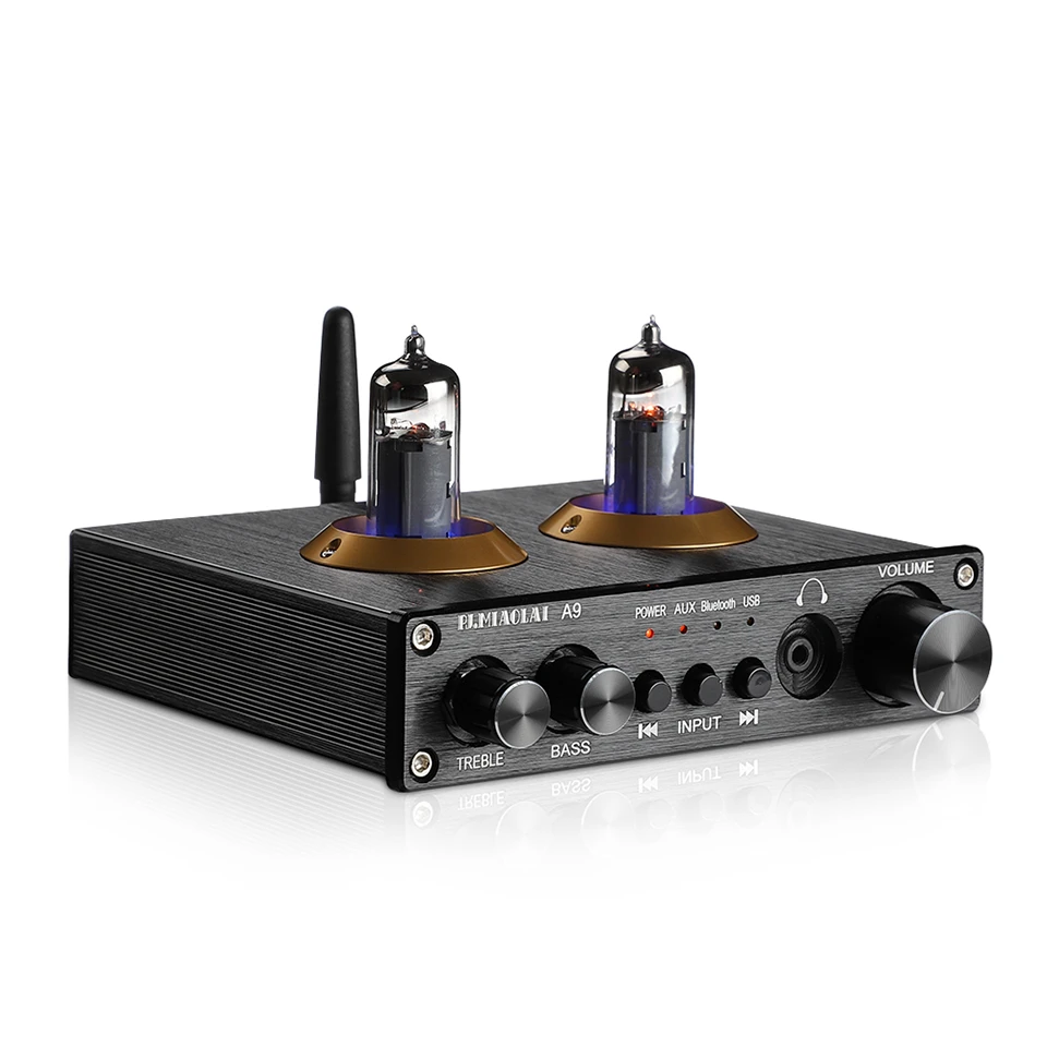 PJ.MIAOLAI 6K4 preamplificador de tubo de bilis de vacío NE5532 OP AMP AUX Bluetooth 5,0 USB RCA estéreo HIFI Mini preamplificador de auriculares 16-300ohm