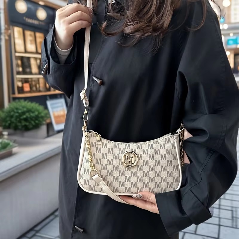 Torebka w stylu vintage, torba na ramię z regulowanym paskiem, damska torba na ramię, wyrafinowana torebka z akcesoriami