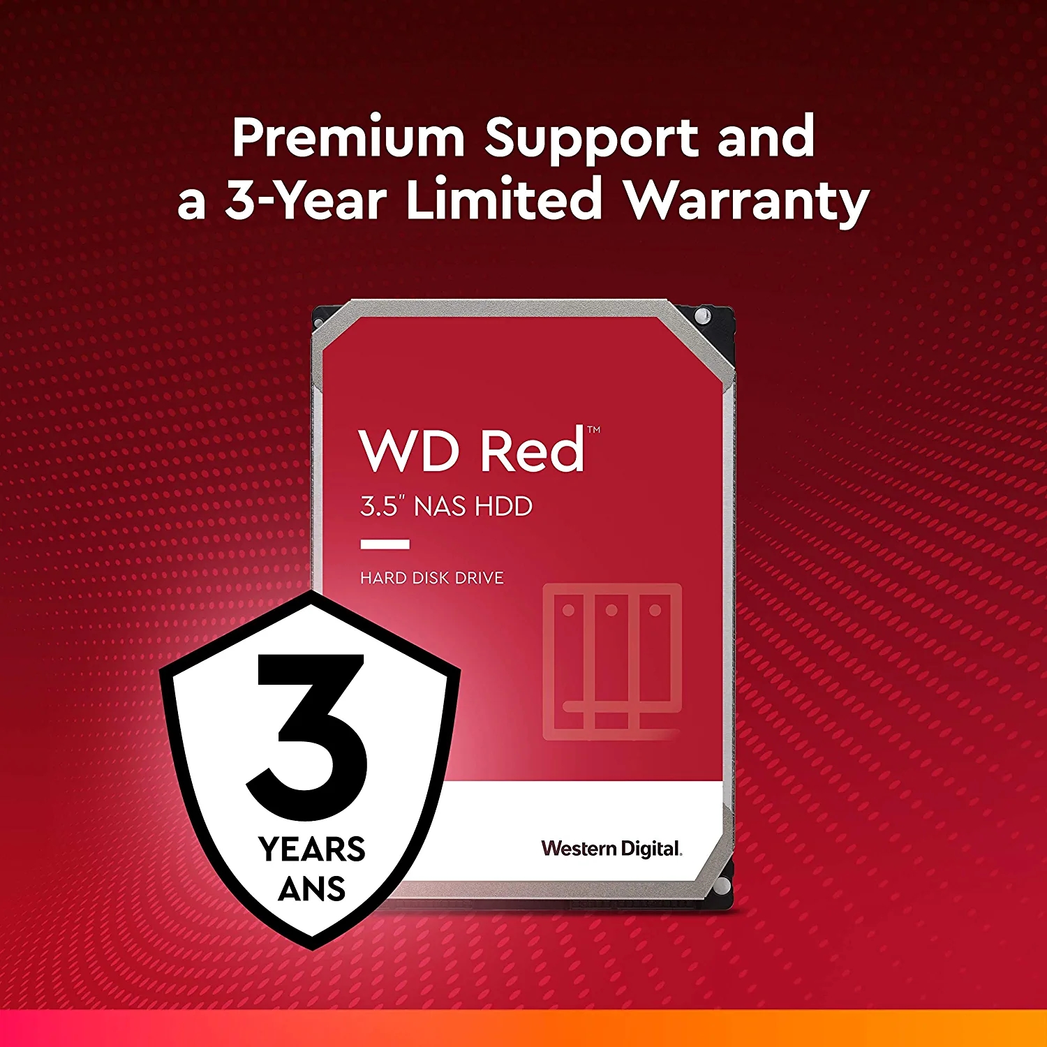 Disco rígido interno Western Digital para desktop, WD NAS vermelho, 4TB, 3TB, 3,5 ", 6GB, S, 2TB, 1TB, SATA 64 MB Cache, original
