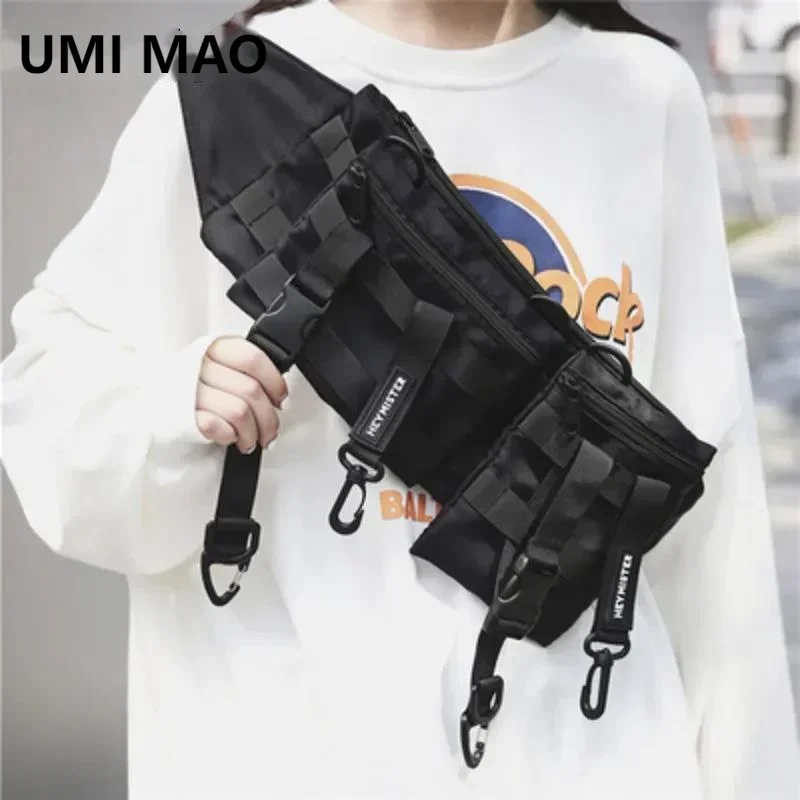 UMI MAO Multi Pocket Tactical Function Waistpack Techwear Casual Phone Bag Outdoor Running Hip Hop Chest Belt Bag