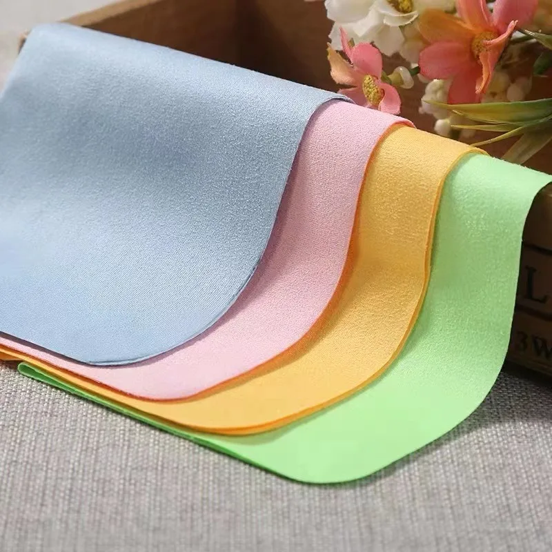 5PCS Eyeglass Cleaning Cloth Microfiber Adaptable For Screens Lenses Nylon Or Polaroid Glasses 15*18cm Random Color