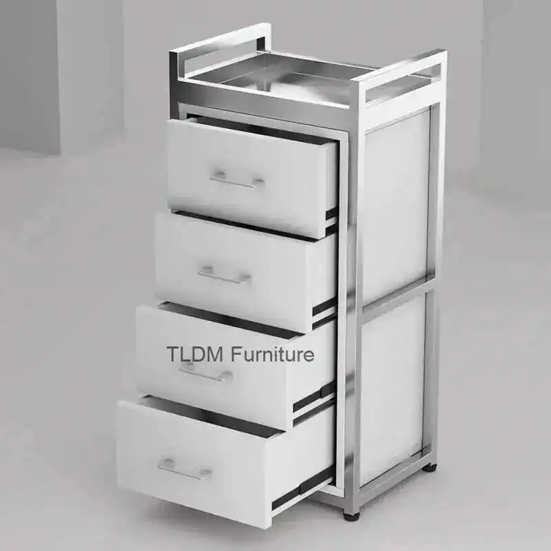 Carrello di supporto per manicure Mobili per salone Carrello per uso domestico professionale Servire alimenti Rulli per parrucchiere Vassoio di bellezza mobile con rotolamento