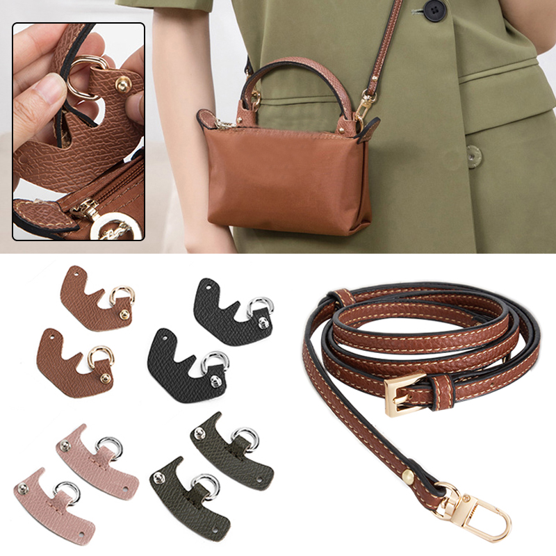 Akcesoria do transformacji toreb na paski Mini Bag Longchamp Bezdziurkowy pasek na ramię z prawdziwej skóry Crossbody Conversion