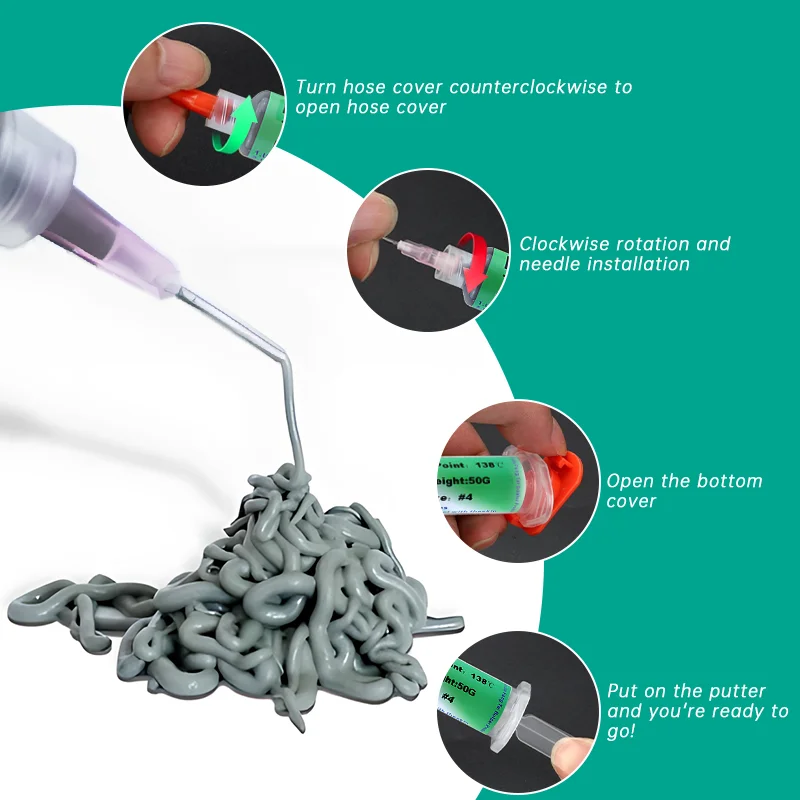 Sn42bi58 Smd Welding Paste，Repair Solder Paste Lead-free Syringe No Clean Solder Paste Low Temperature Repair Welding Paste New