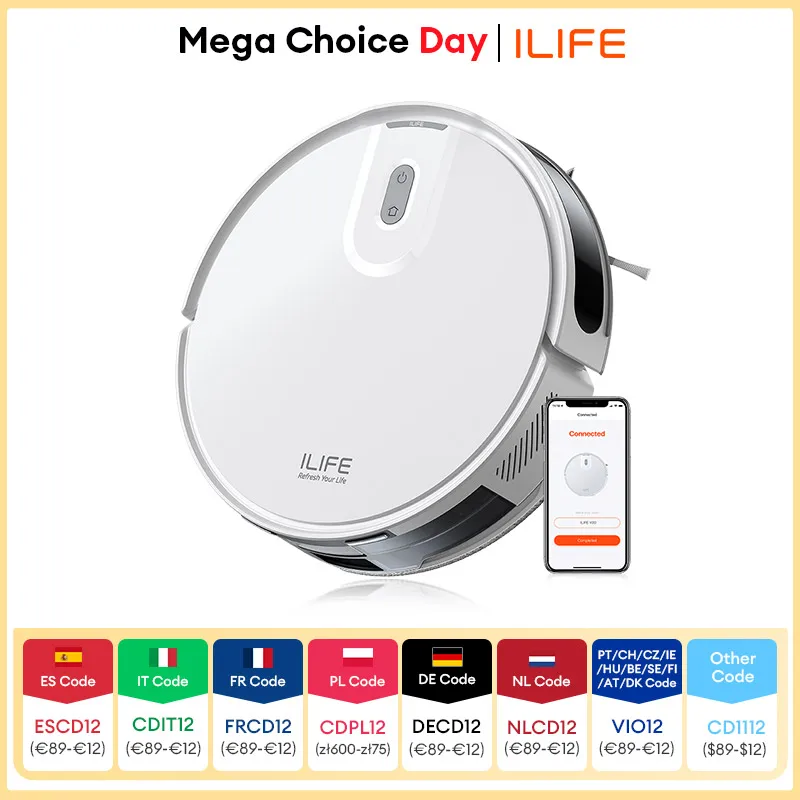 ILIFE V20 Roboterstaubsauger, 5000 Pa Saugleistung, SOF LiDAR Smart Navigation, APP-Steuerung, anpassbare Reinigung, selbstaufladend