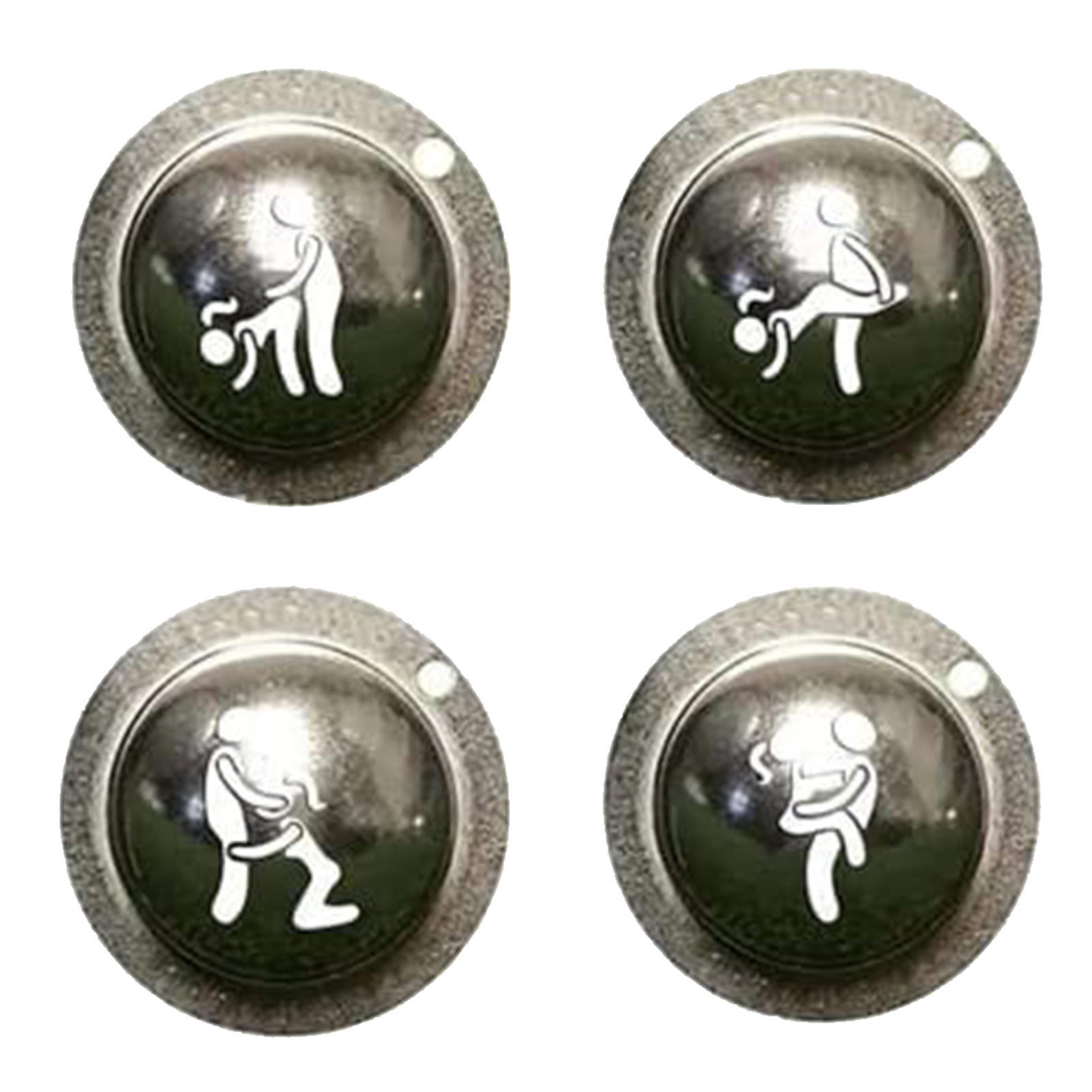 Funny Adult Humor Signal Golf Ball Marker Alignment Tool Stainless Steel Models Ball Line Template Alignment Training Aids Tool