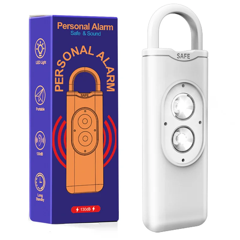 Self Defense Siren Safety Alarm for Women Keychain with 130dB SOS LED Light Personal Alarms Personal Security Keychain Alarm