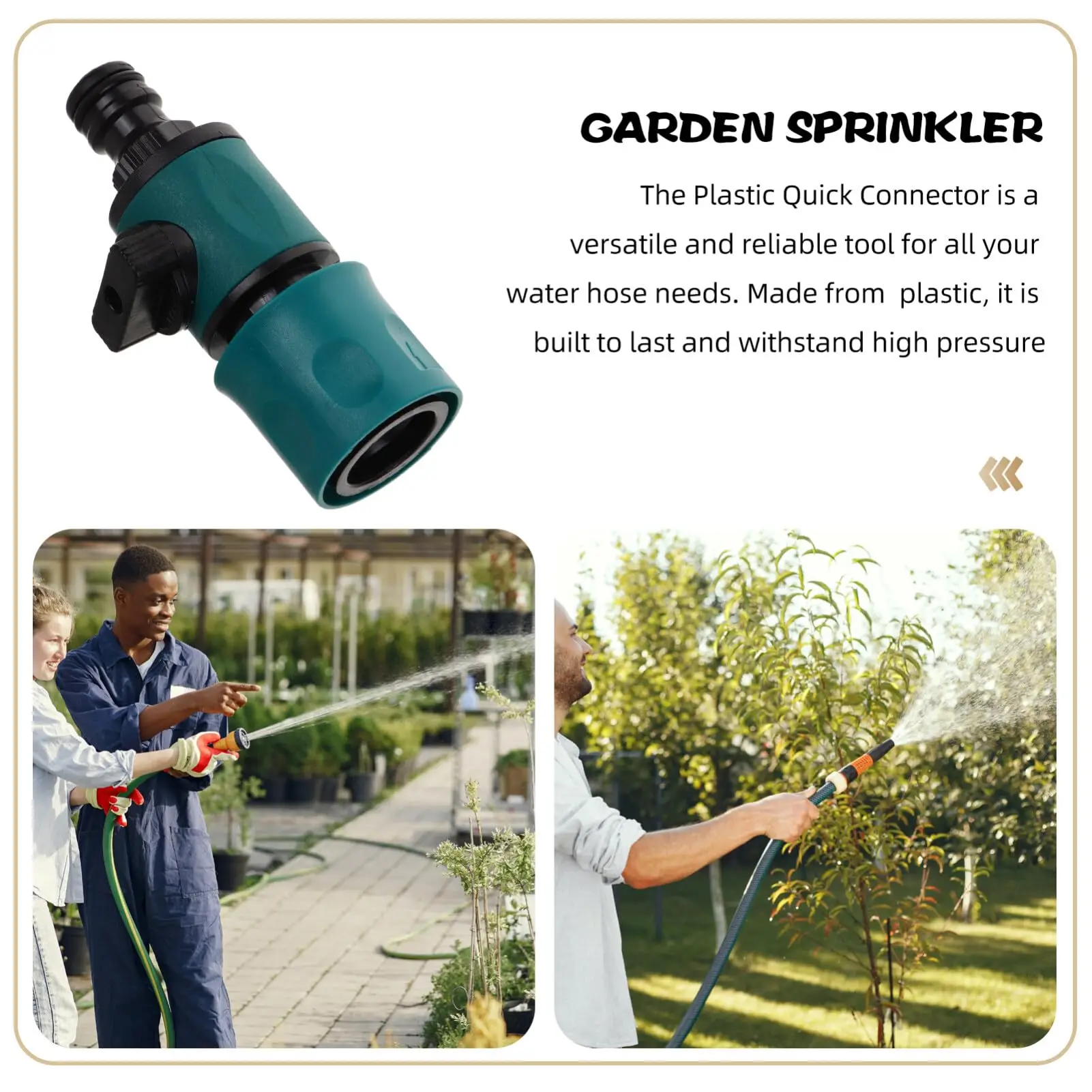 สวนท่อท่อ In-Line ก๊อกน้ําแตะปิดวาล์วรดน้ําชลประทาน Quick Connector พร้อมวาล์ว Garden Gadget