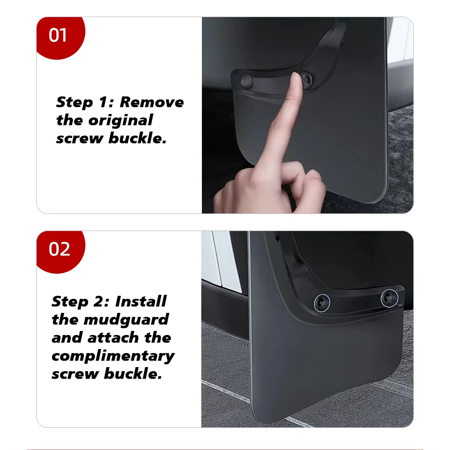 Mud Flaps For Tesla New Model Y 2025 Launch Juniper  No Drilling/Tape Splash Guards Fenders Mudguards Mudflaps