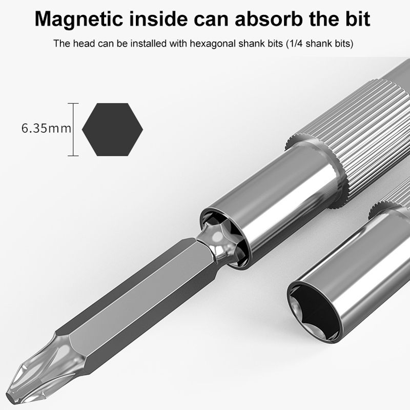 ยืดหยุ่นเจาะส่วนขยาย Bit Flex Shaft โลหะสําหรับไขควงไฟฟ้าผู้ถืออะแดปเตอร์เชื่อมต่อ Multitul Hex Shank แม่เหล็ก