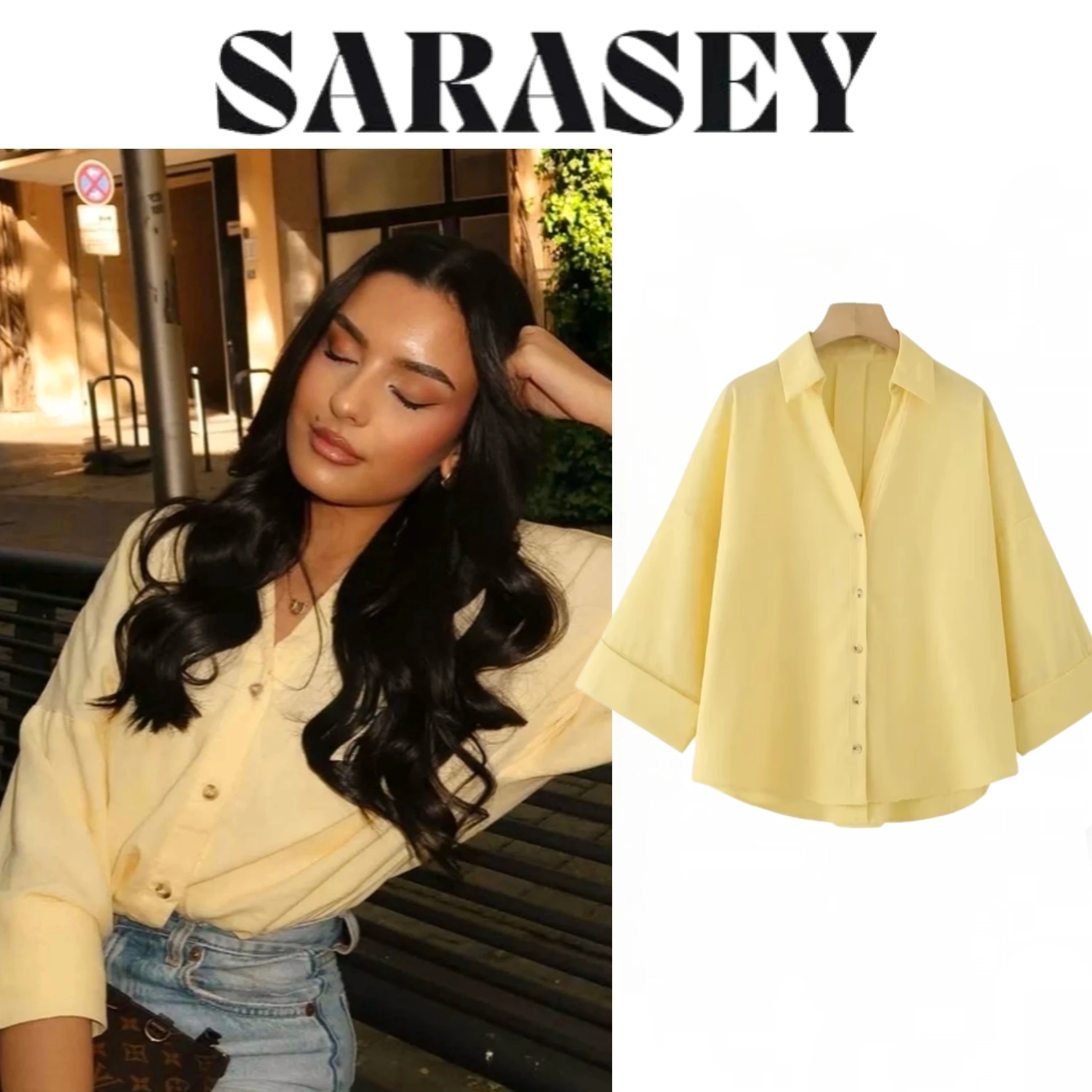 2025 nueva camisa holgada informal de otoño para mujer, camisa de manga ancha con botones de solapa, nueva camisa versátil minimalista para vacaciones para primavera y otoño