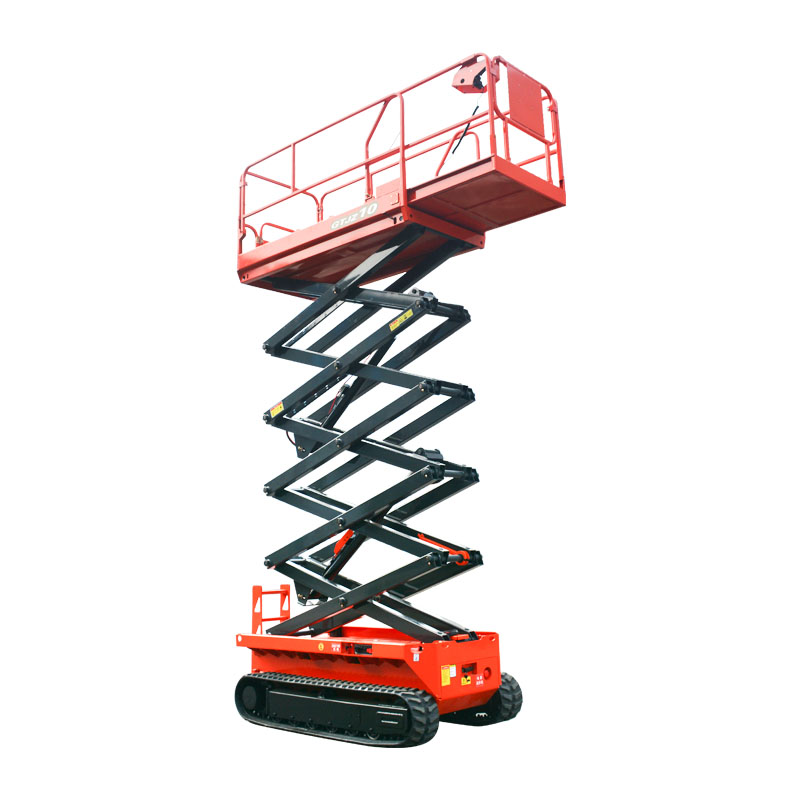 Ascensore elettrico a forbice Ascensore idraulico a forbice per impalcature elettriche cingolate da 12 m 500 kg