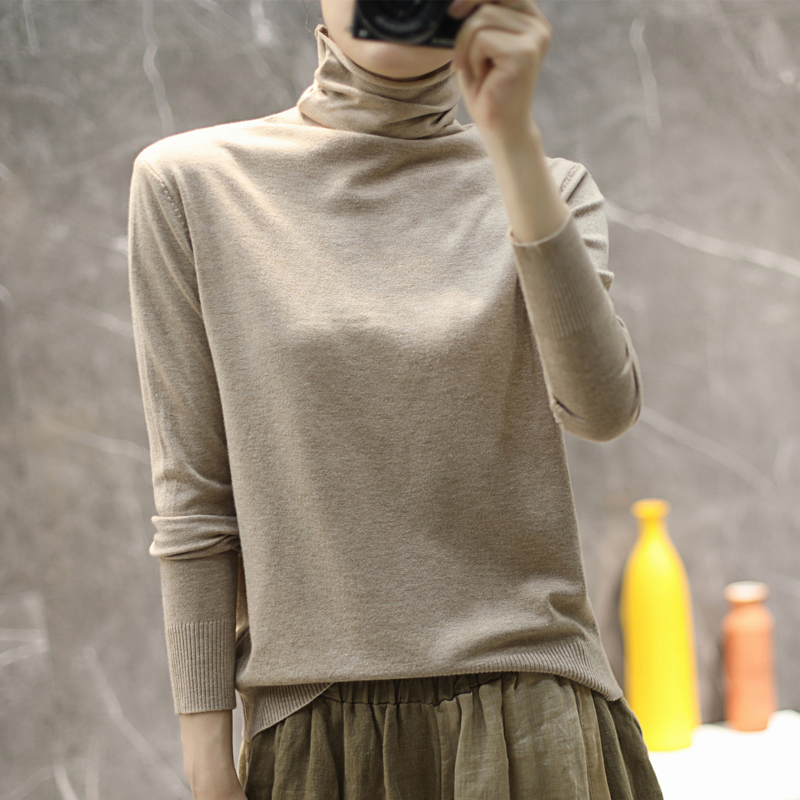 タートルネック女性セーター秋冬暖かい Bottiming シャツ韓国のファッション長袖プルオーバースリムフィットカジュアル暖かいニットウェア