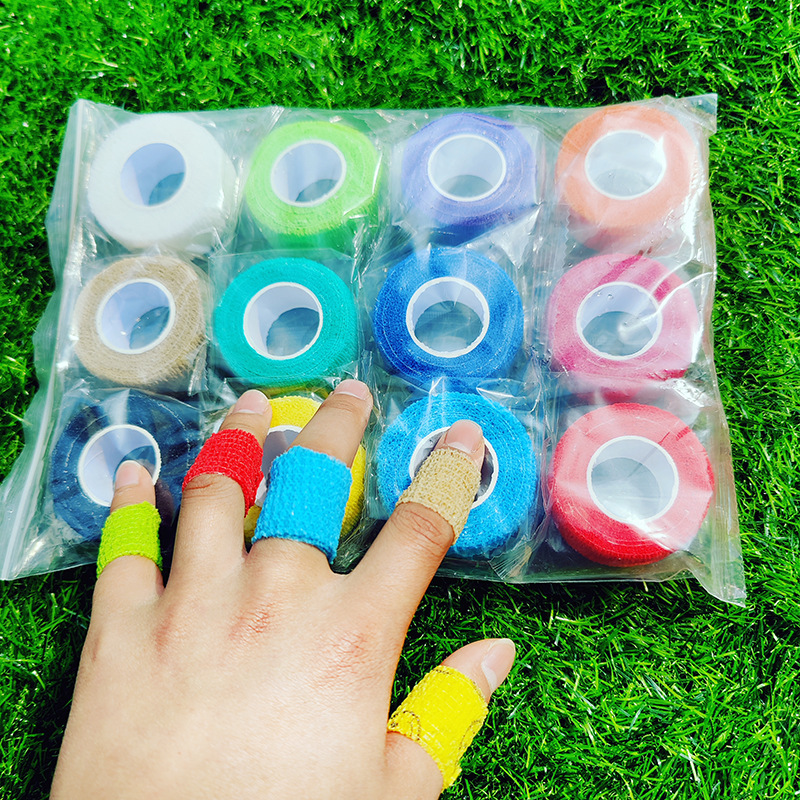 Vendaje autoadhesivo no tejido de Color, cinta deportiva para articulaciones de los dedos, botiquín de primeros auxilios médicos, tiritas bonitas, accesorios médicos, 5/12 Uds.