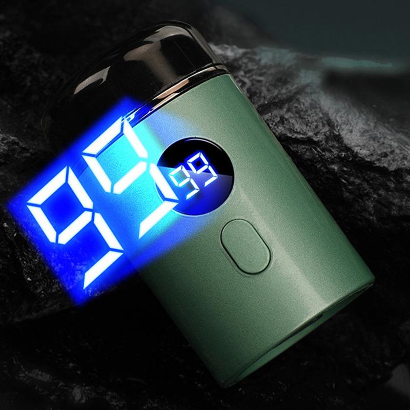 Small Electric Shaver Travel-Sized Beard Trimmer with Digital Display Face Shaving Kit Rechargeable Face Shaver for Dad