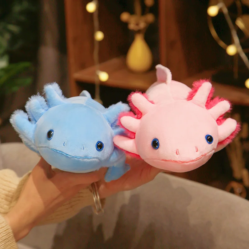 45cm kawaii colorido newt brinquedo de pelúcia recheado bonito axolotl salamandra fuzzy pelúcia peixe apaziguando longo travesseiro almofada crianças presente