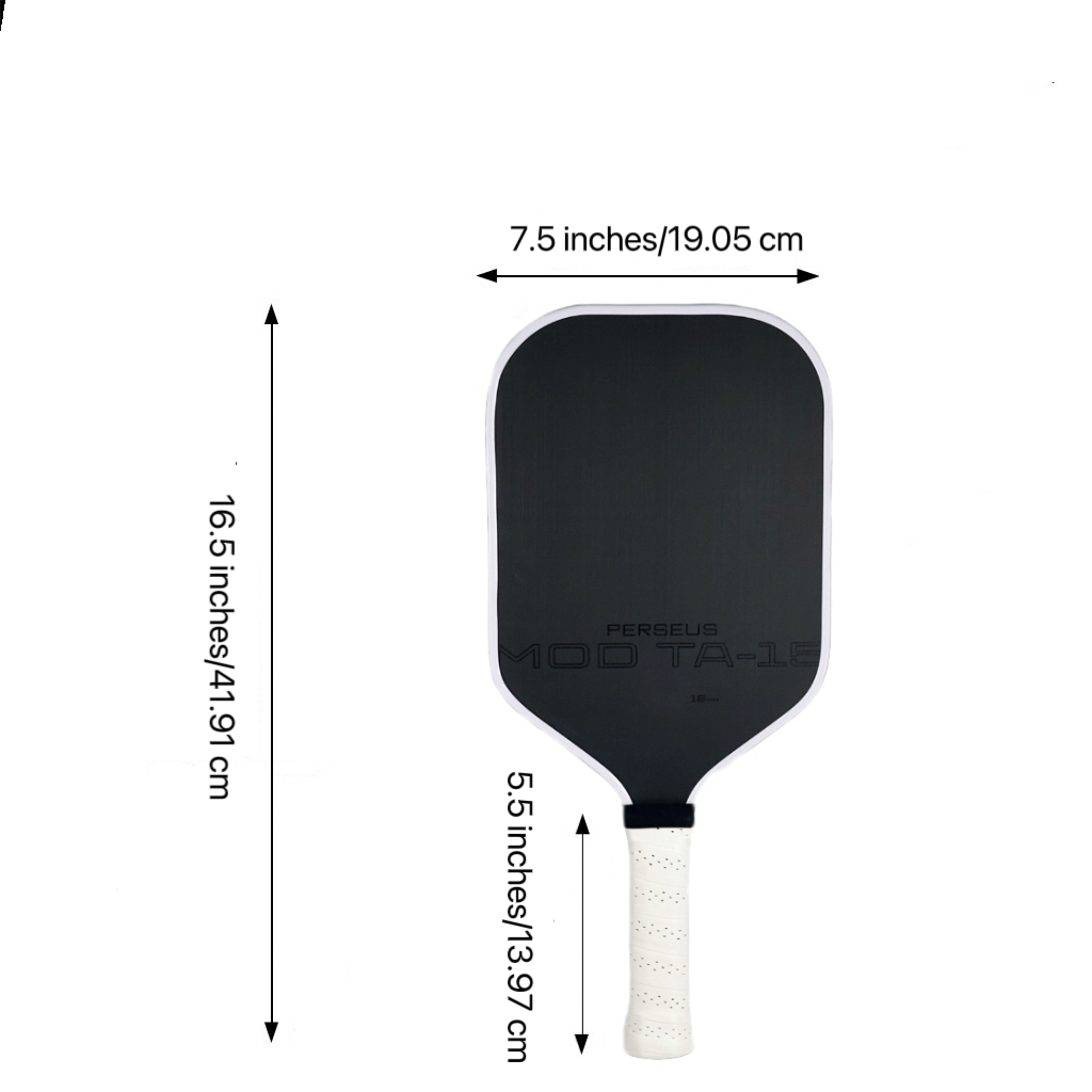 BEN JOHNS PERSEUS MOD-TA15 T700 Pá de pickleball de fibra de carbono CFS16mm Núcleo de energia de polímero Potência aprimorada e rotação e controle
