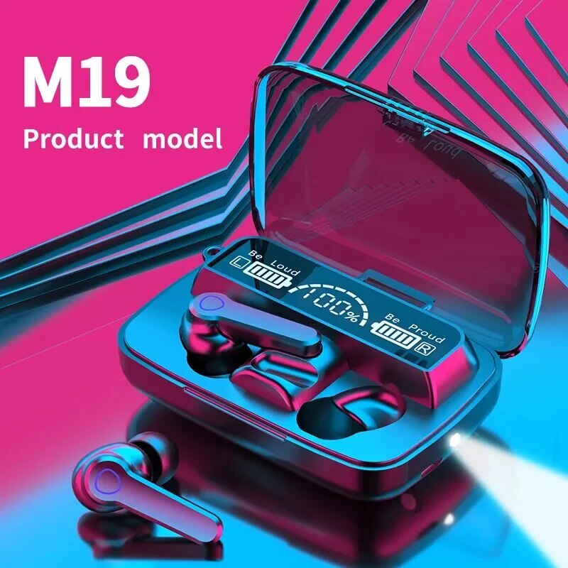 M19 Bluetooth-Headset Wireless Tws Gaming-Unterstützung Geräusch unterdrückung Touch-In-Ear-Mini-Notstrom-Powerbank-Headset