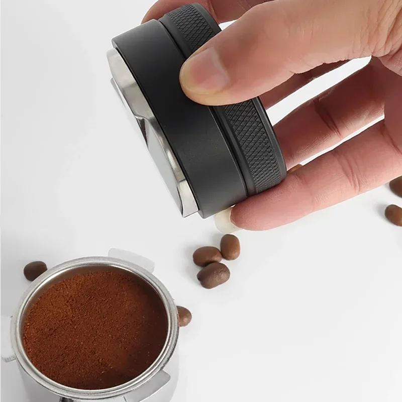Espresso Distribution Tool Coffee Distributor/Leveler 3 Angled Slopes Adjustable Palm Tamper Fits 51/53/58mm VIE LENTE