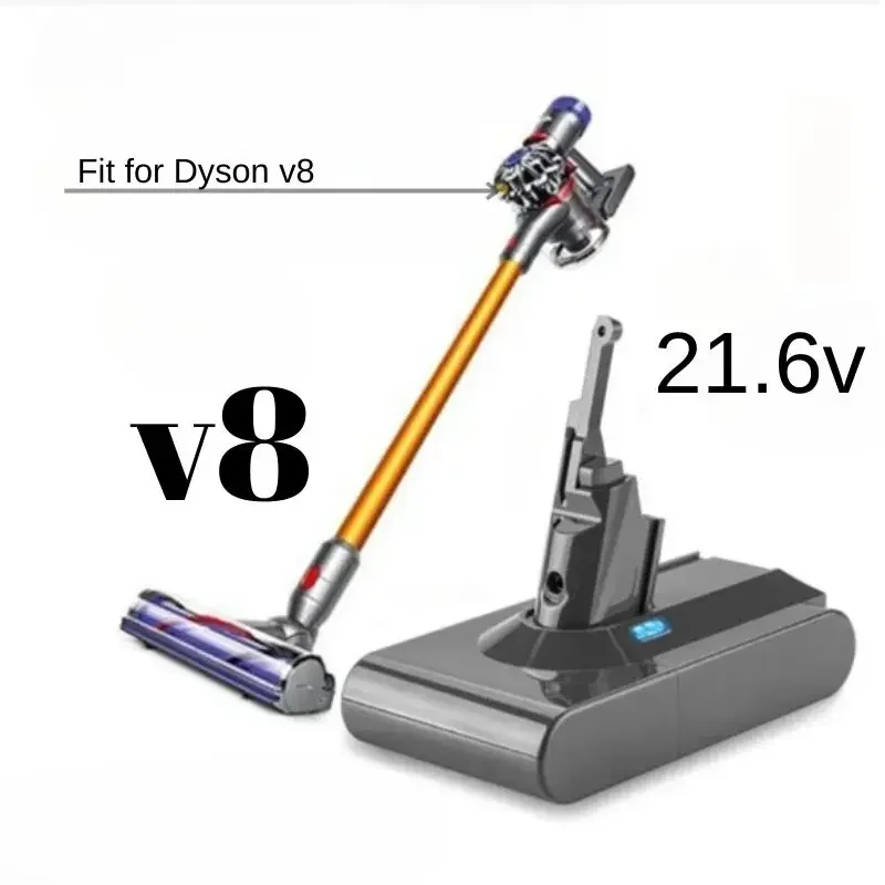 Сменный аккумулятор для Dyson V8 6800 мАч 21,6 В для абсолютного беспроводного пылесоса Dyson V8, ручной пылесос Dyson V8, аккумулятор