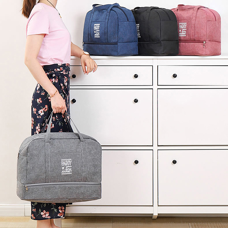 Mode Falten Reisetasche Frauen Oxford Reise Wochenende Übernachtung Taschen Große Kapazität Hand Gepäck Tote Duffel Zugriffs Liefert