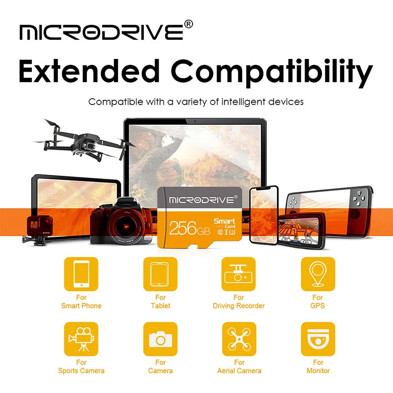 Carte Micro TF/SD 128 go classe 10, 16 go 32 go 64 go 256 go, pour téléphone Camare, Mini carte TF