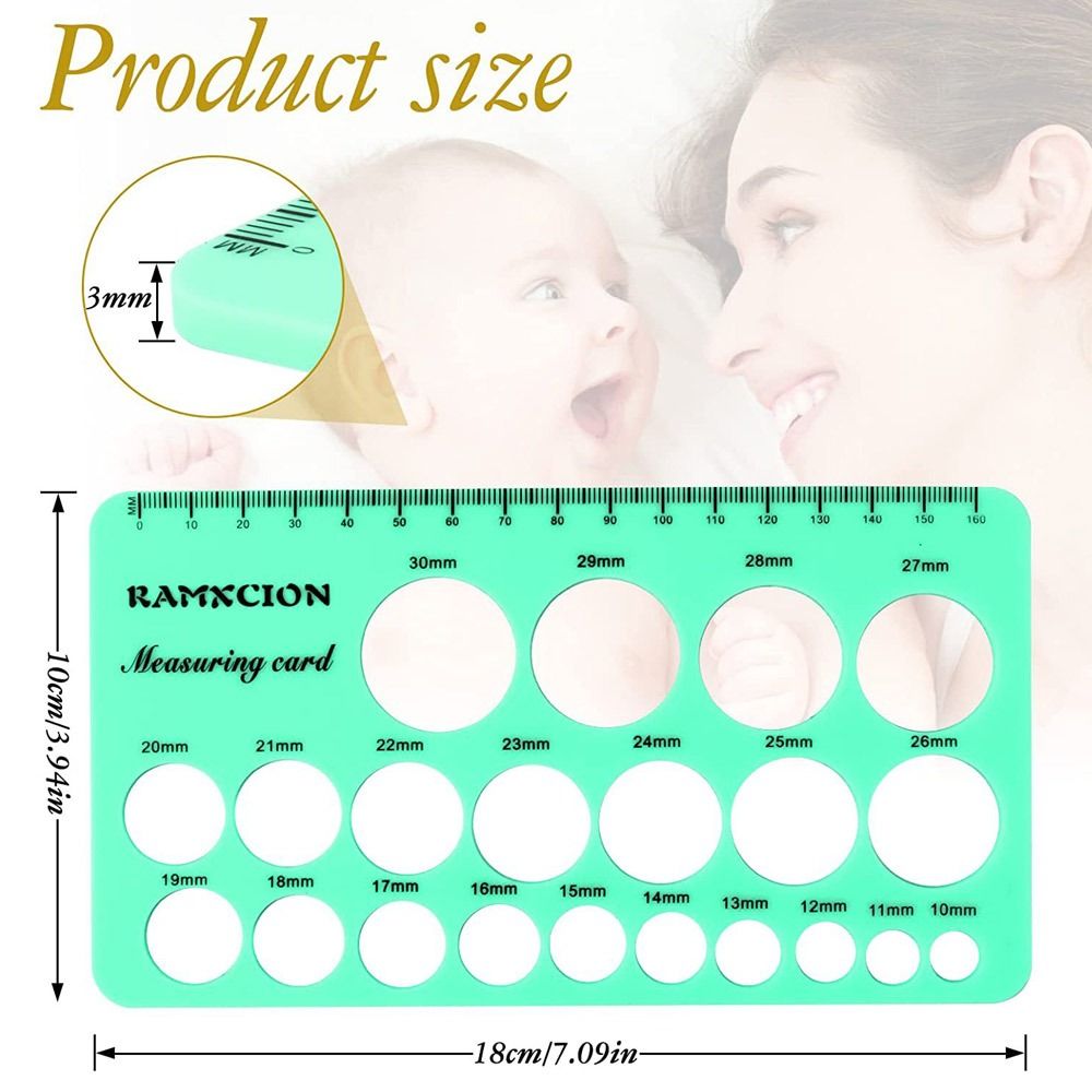 Soft Silicone Nipple Ruler Durable Skin-friendly Breast Pump Measure Breast-feeding Safe Breast Flange Measuring Mother