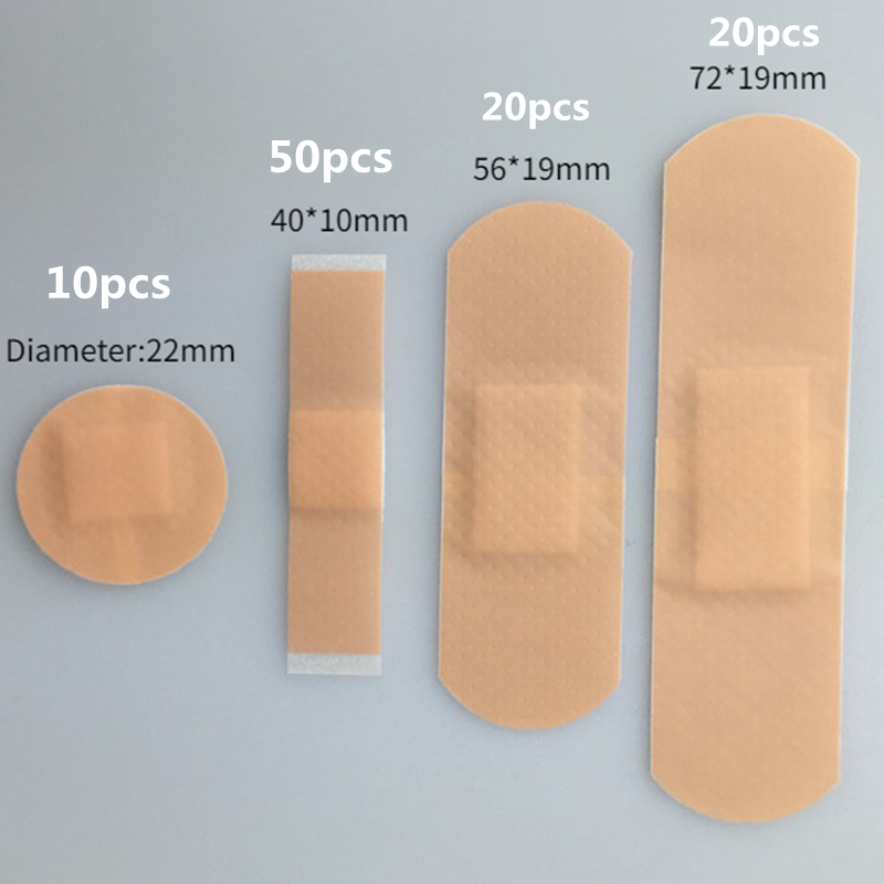 100 pçs tiras de primeira ferida remendo peband ajuda respirável dedo curativo adesivo bandagem colando gesso acessórios médicos