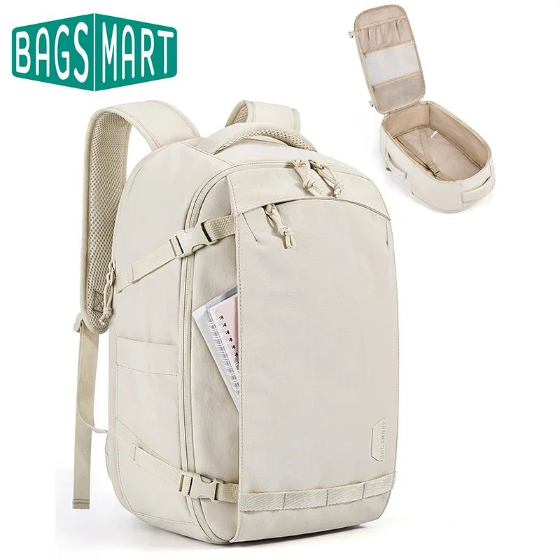 Mochila de viaje BAGSMART para mujer, bolsa de viaje TSA aprobada por vuelo de 30L, mochila de equipaje resistente al agua, mochila para hombre