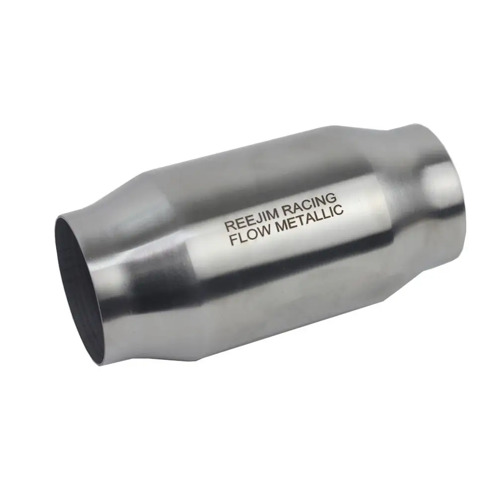 Convertidor catalítico de alto flujo de 4" x 8" - sustrato metálico de 200 celdas/cpsi - entrada/salida de 2,5"/3" - Compatible con EPA y Euro 3