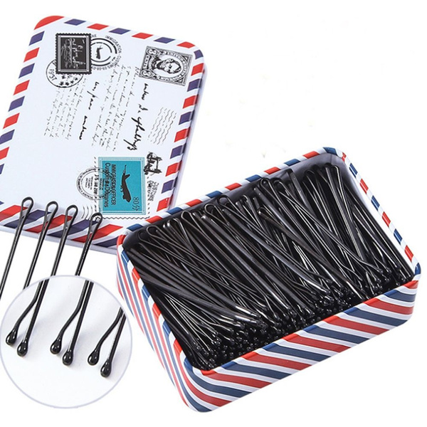 Horquillas negras para mujer, horquillas para el pelo para mujer, horquillas invisibles onduladas y rizadas, pinzas desechables para el pelo, pasador para novia, 60/120 Uds.