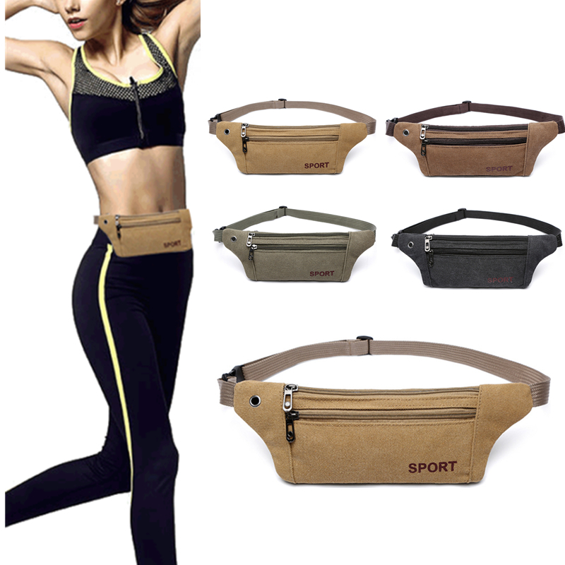 Новый пояс из чистого холста, мобильный пояс, мужской спортивный рюкзак для отдыха на природе, бега, защита от кражи, ультратонкий невидимый