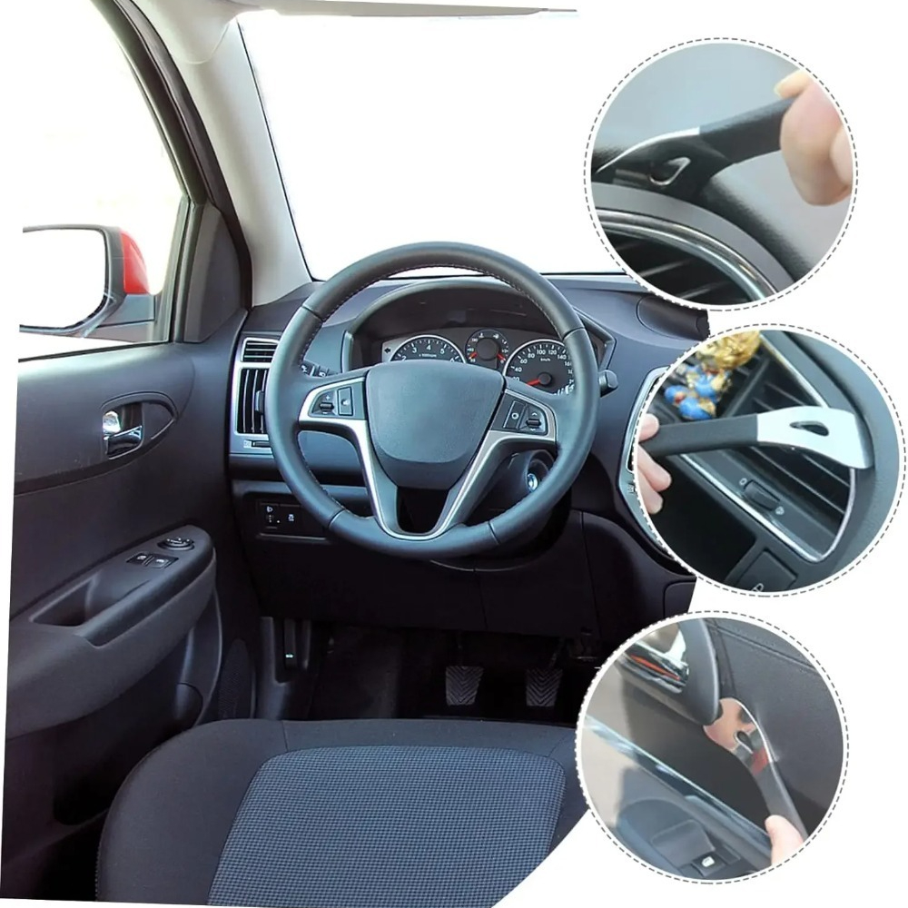 1PC Stainless Steel Car Audio Removal Tool - Pry Bar for Door Panel, Radio, Interior Trim Disassembly