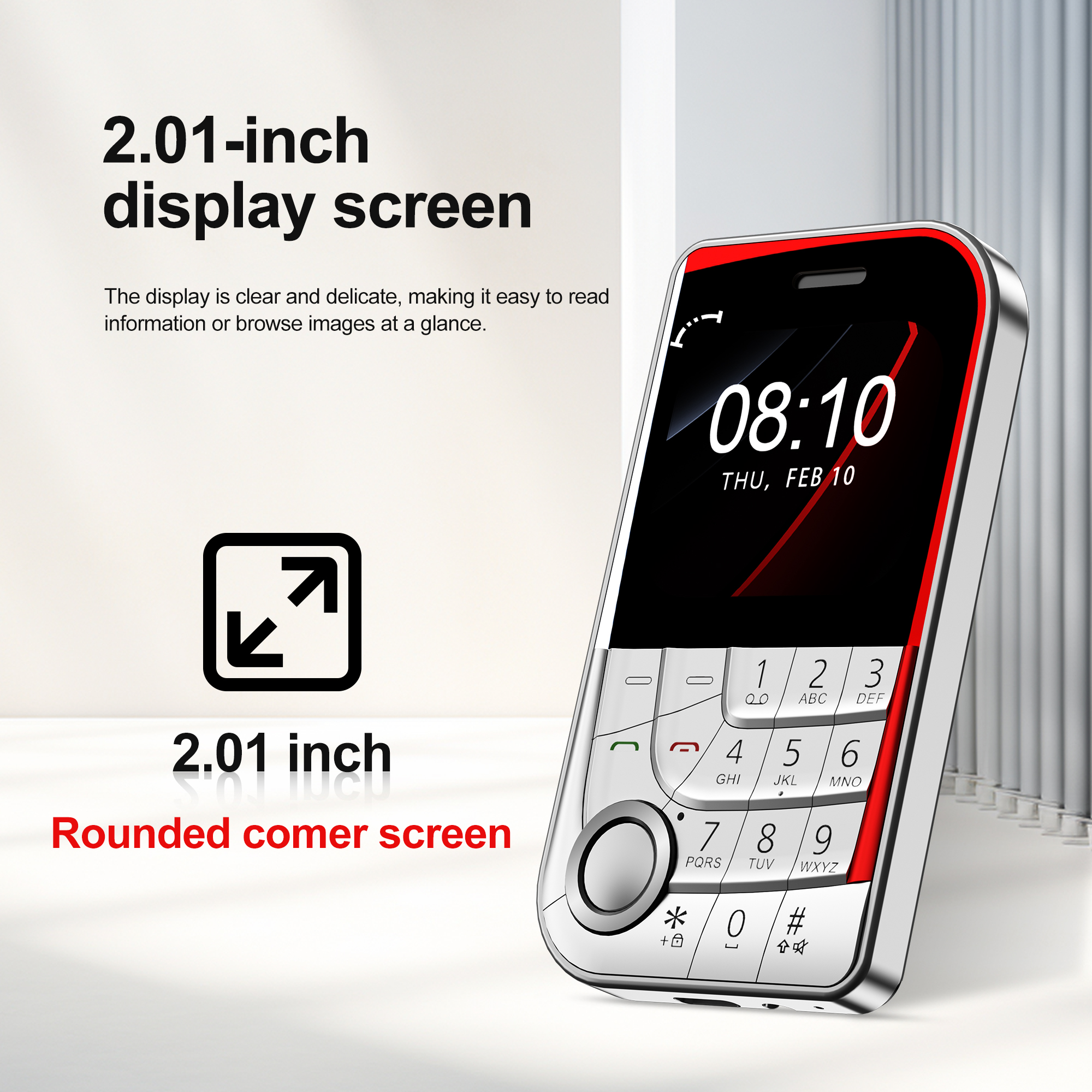 SERVO V10 Small Cell Phone 2 SIM Card Camera Flashlight MP3 FM Magic Voice 2.01" Display 2G GSM Push Button Mobile Phones Type-C