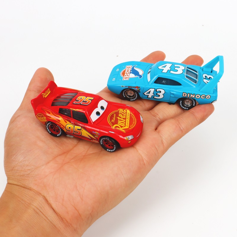 Echte Disney Pixar Cars Lightning McQueen Speelgoed Jackson Storm De Koning Mater 1:55 Diecast Metaallegering Model Auto Kid Gift
