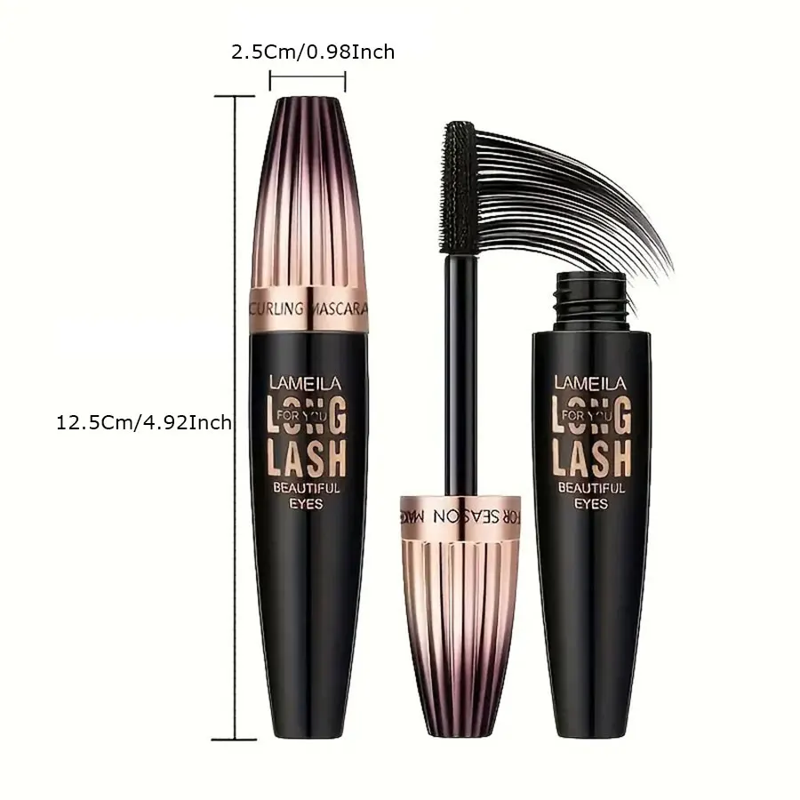 Mascara 4D impermeável para maquiagem de olhos grandes, grossa e longa, à prova de manchas, encriptada, duradoura, ferramentas de curling