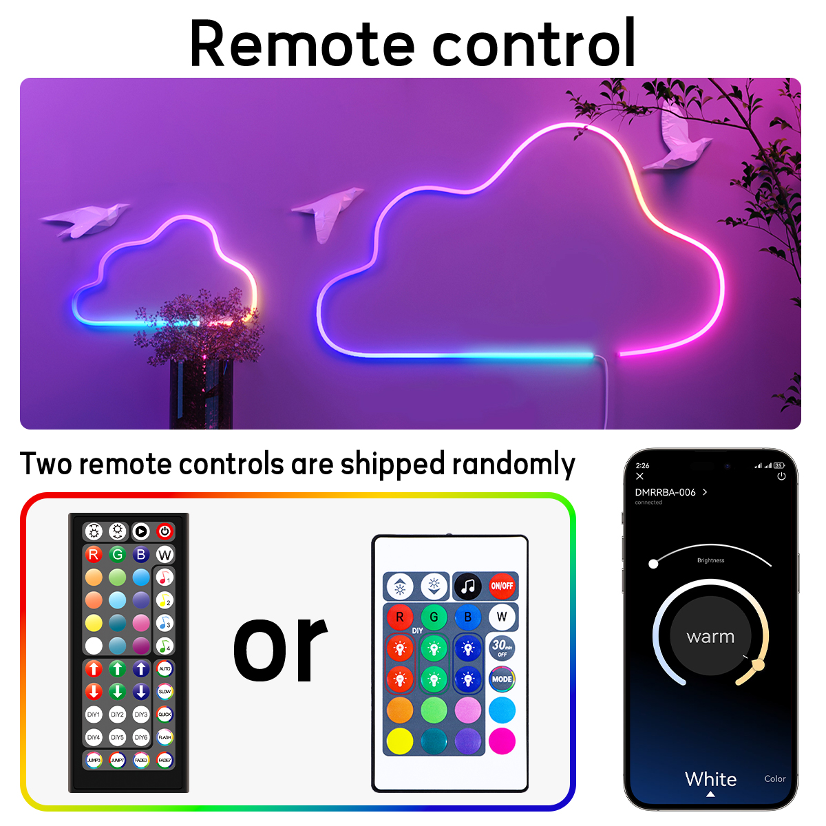 40M / 30M RGB LED-neonlichtslingers, muzieksynchronisatiecontrole met app / afstandsbediening, flexibele lampkleurverandering, waterdicht voor binnen en buiten
